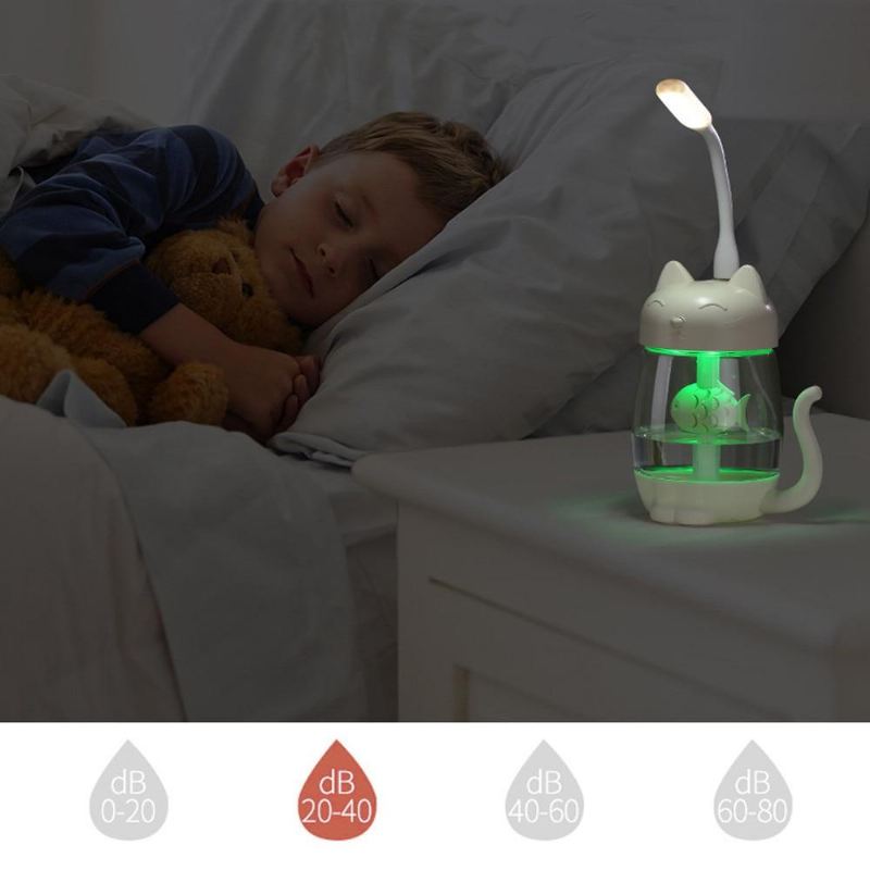 3 in 1 schattige kat led aromalamp ventilator en diffuser