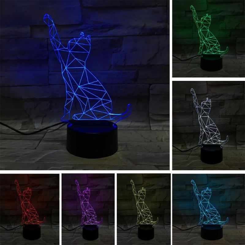 3d kat verwisselbare kleur led-lamp