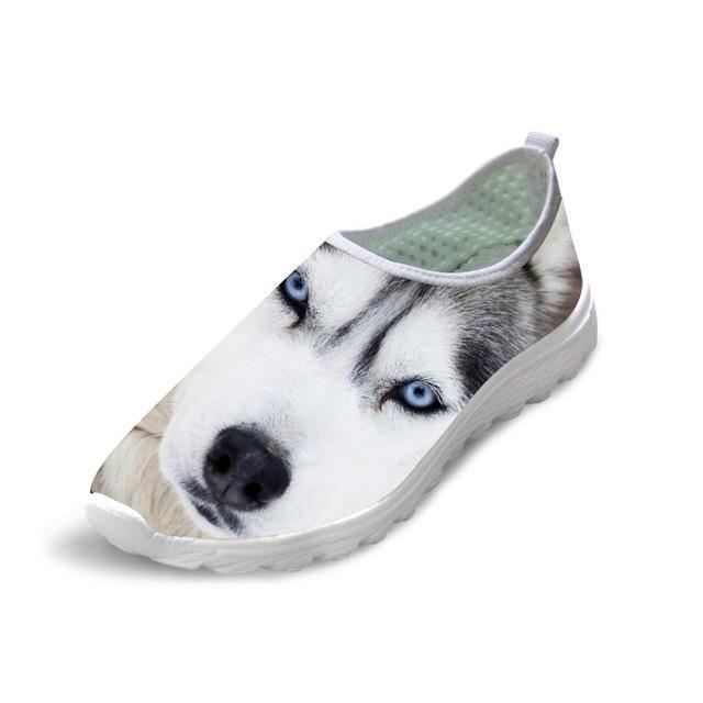 casual mesh schoenen 3d coole hond bedrukte slip-on