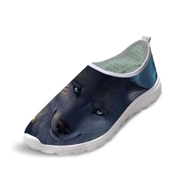 casual mesh schoenen 3d coole hond bedrukte slip-on