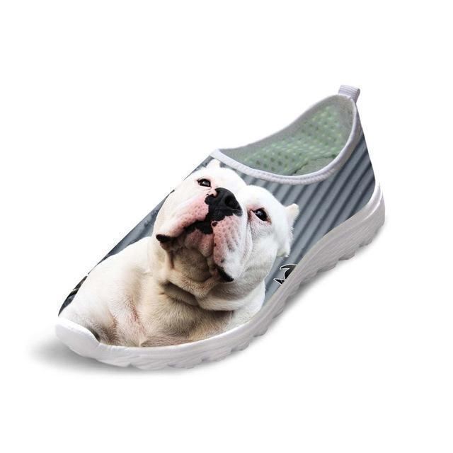 casual mesh schoenen 3d coole hond bedrukte slip-on