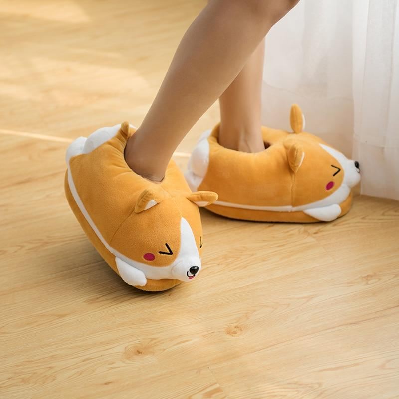 grappige shiba inu indoor pantoffels