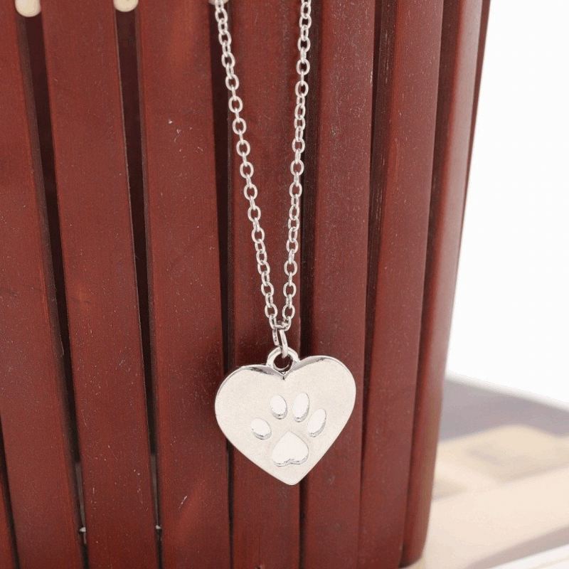 hart poot hond hanger ketting