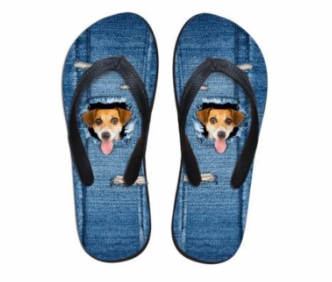 hond afdrukken flip flop slipper sandalen