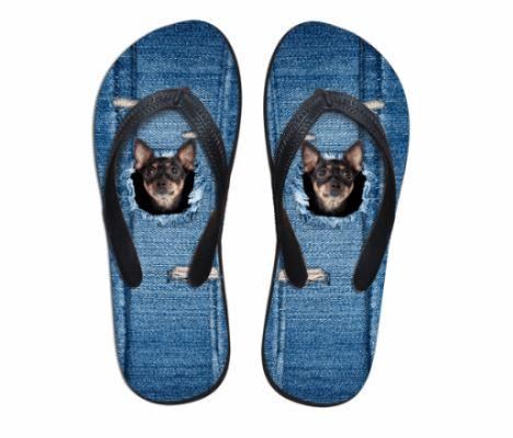 hond afdrukken flip flop slipper sandalen