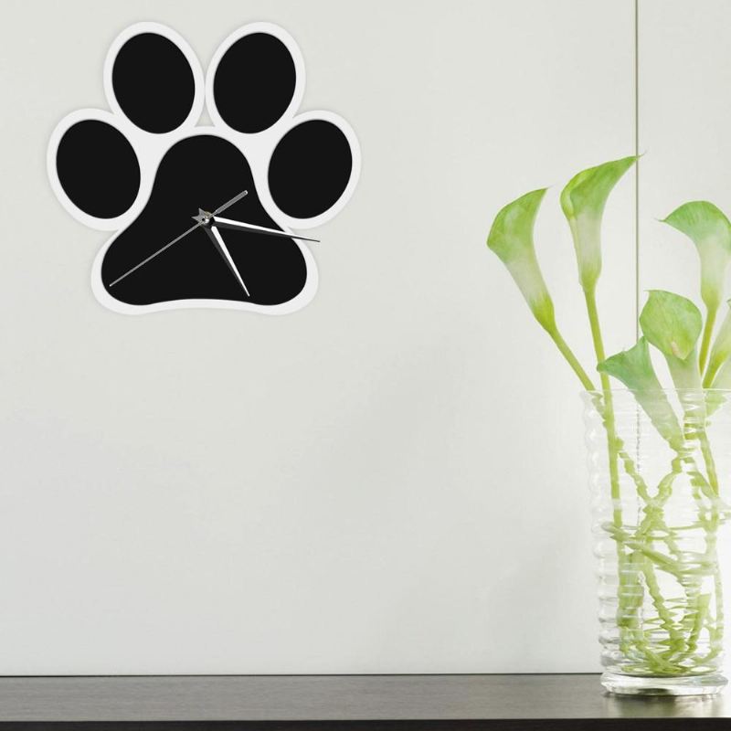 hond poot kunst decoratieve wandklok