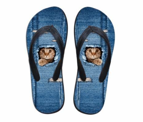 kat afdrukken flip flop slipper sandalen