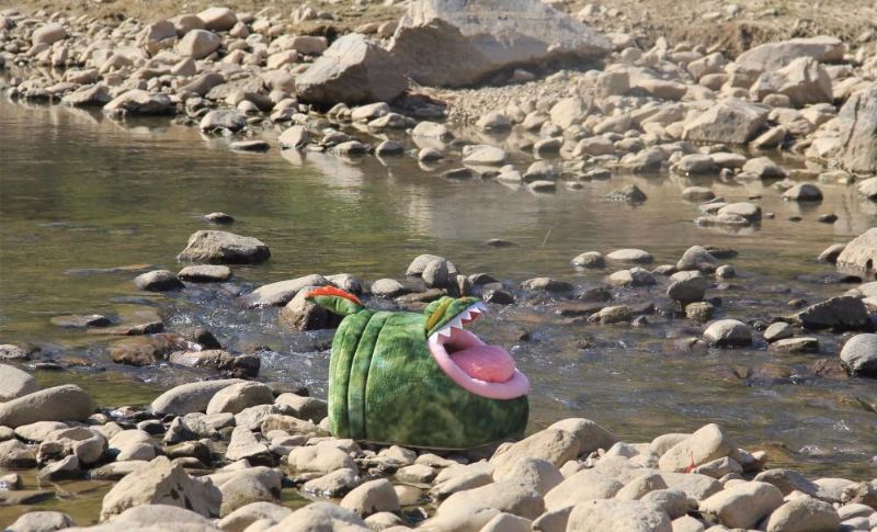 krokodillenhuisbed met afneembaar kussen en waterdichte bodem