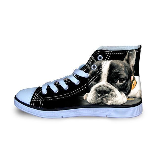 modieuze honden 3d-geprinte hoge schoenen