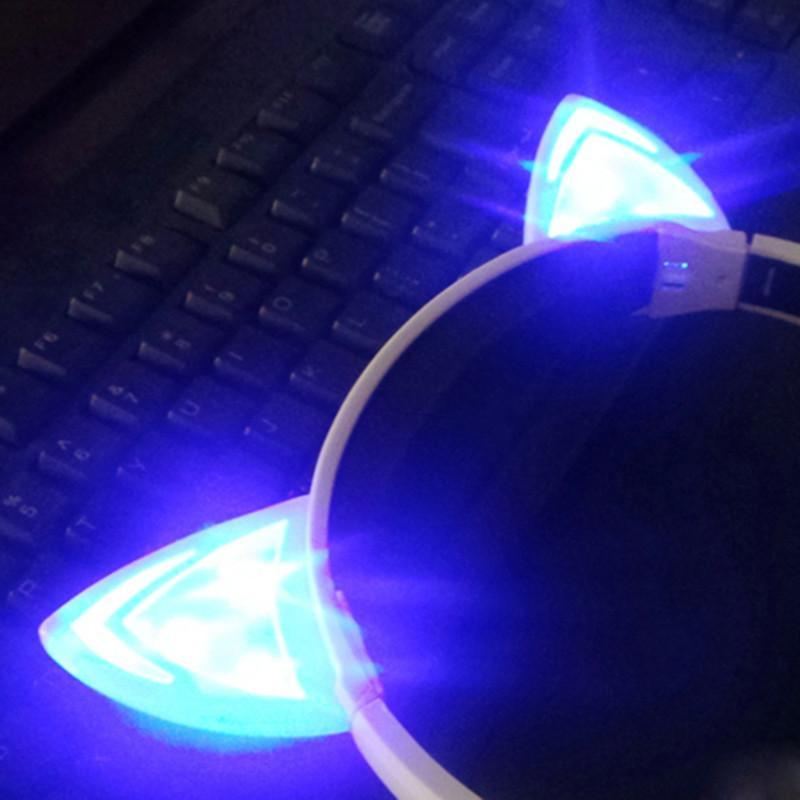 opvouwbare led-flitsende kat-headset