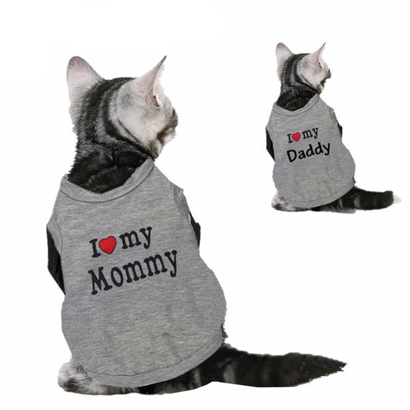 schattig katoenen shirt kat kostuum kleding vest