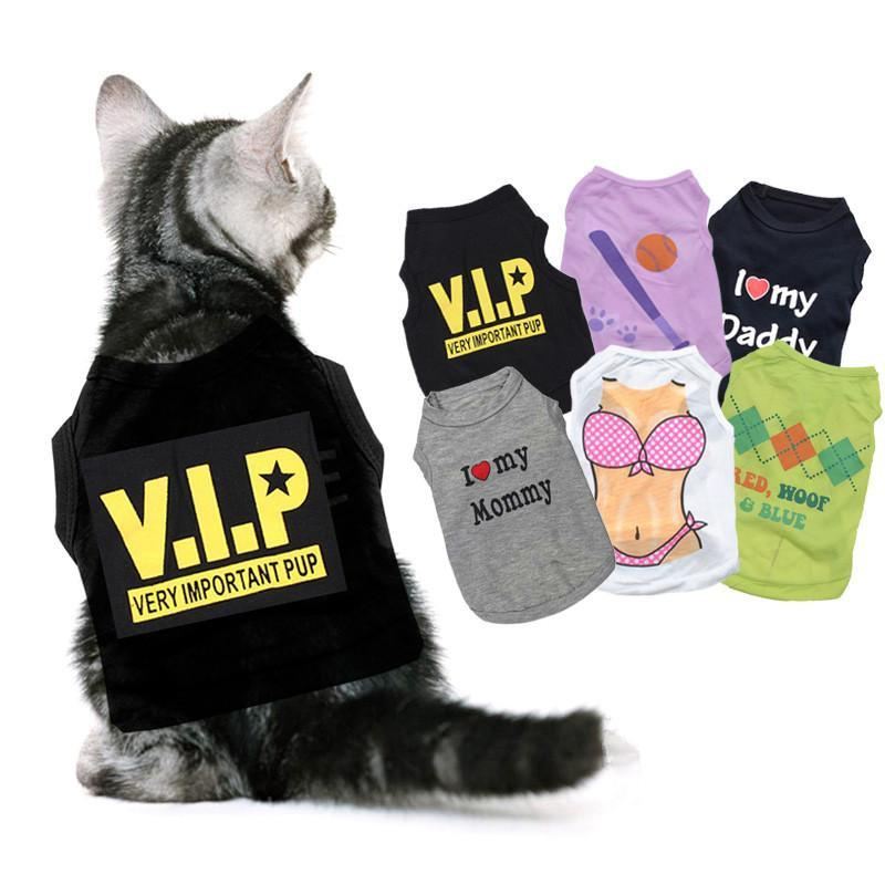 schattig katoenen shirt kat kostuum kleding vest