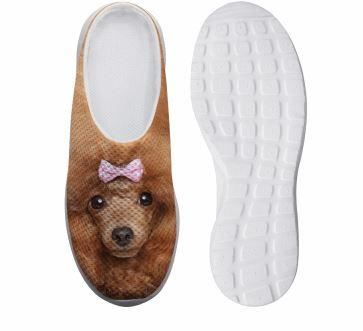 schattige hond print klompen air mesh schoenen