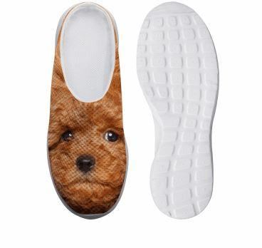 schattige hond print klompen air mesh schoenen