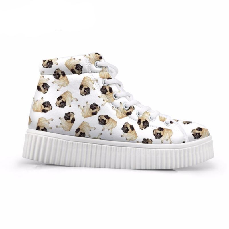 schattige hond print platte platform klimplanten schoenen