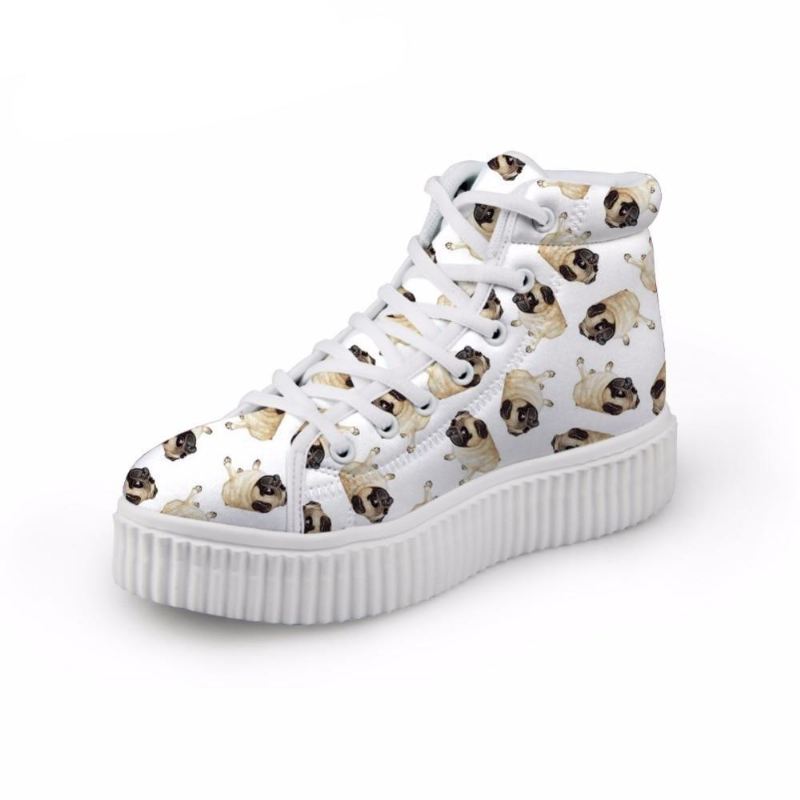 schattige hond print platte platform klimplanten schoenen