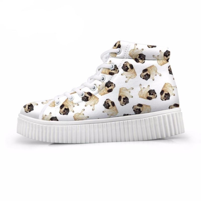 schattige hond print platte platform klimplanten schoenen