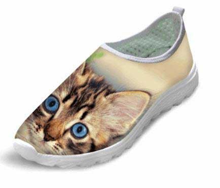 schattige shock cat printing air mesh schoenen