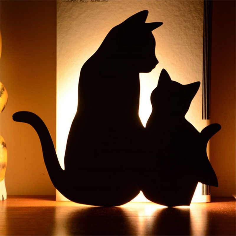 sensor en spraaksensor led schattige kattenlamp