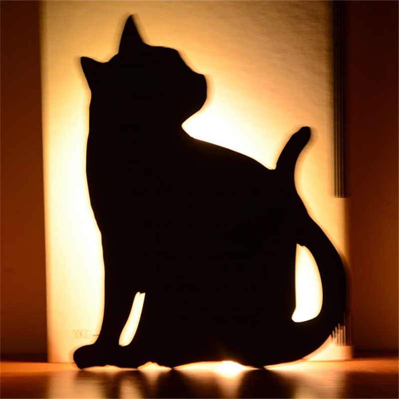 sensor en spraaksensor led schattige kattenlamp