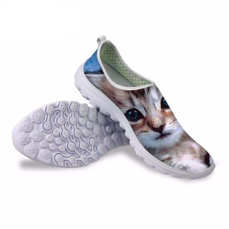 vrouwen casual mesh 3d kat schoenen ontwerp