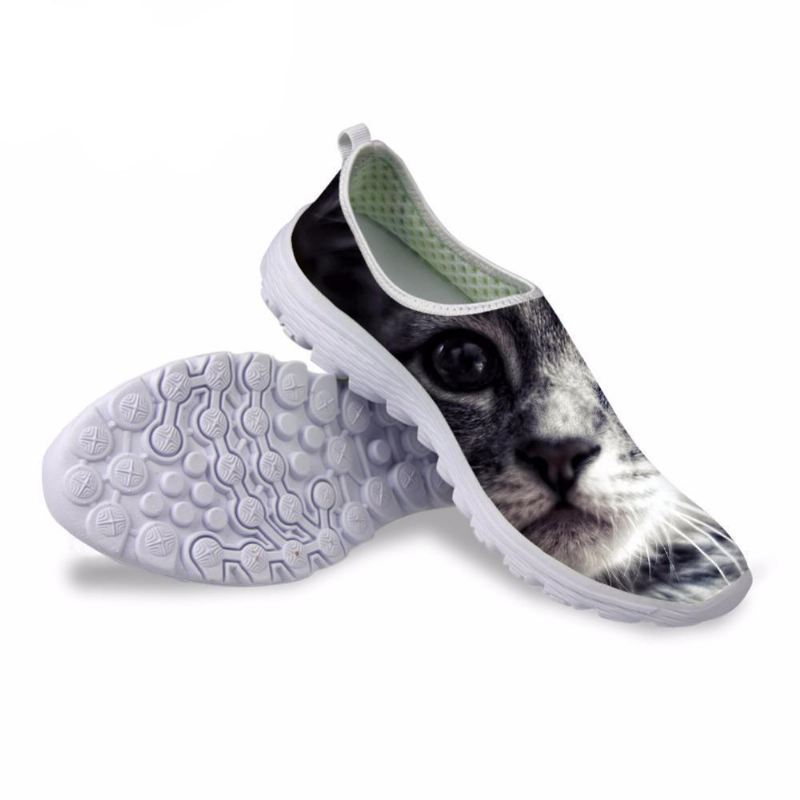 vrouwen casual mesh 3d kat schoenen ontwerp