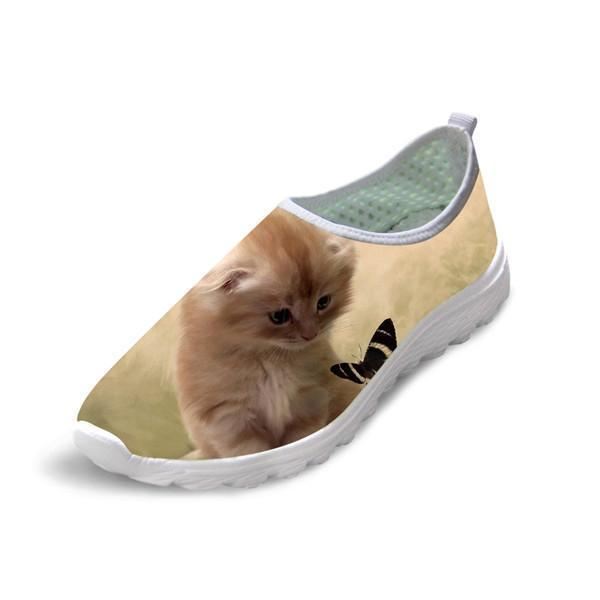 vrouwen casual mesh 3d schattige kat schoenen ontwerp