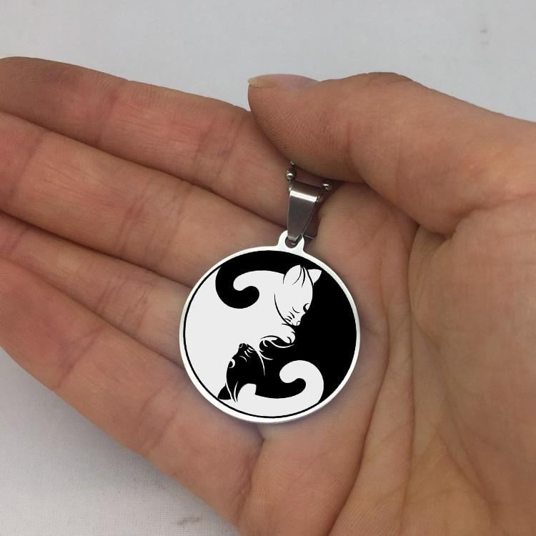 yin yang kat ketting